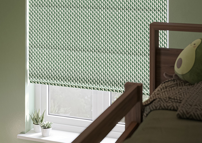 Jaipur, Bottle Green - Motorised Roman Blind - Image 5